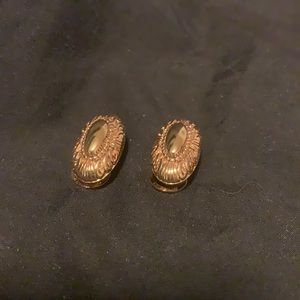 Gold clip on earrings